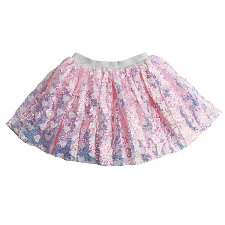 Pink Sparkle Heart Tutu Size 2-6