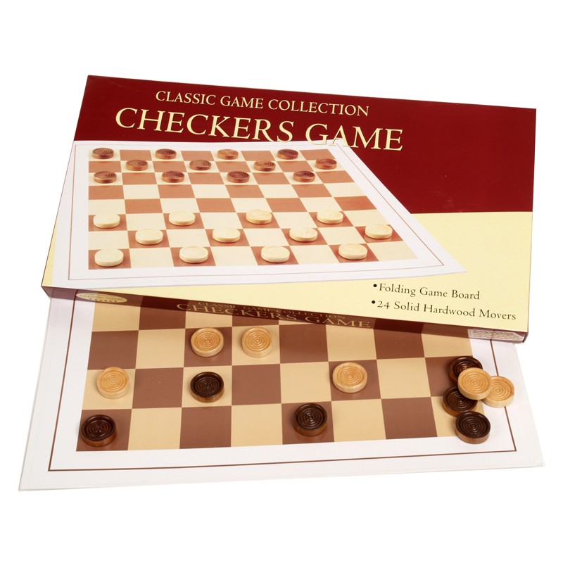 Checkers Game with Wood Movers