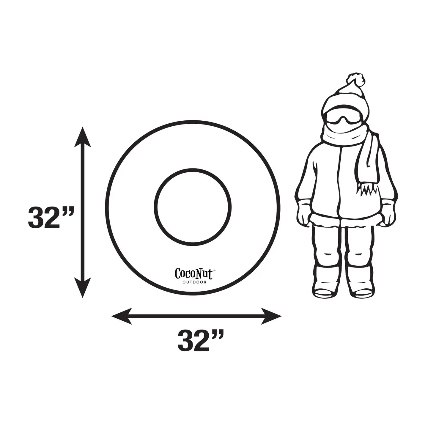 32" Junior Snow Tube - Just Chillin' Penguin