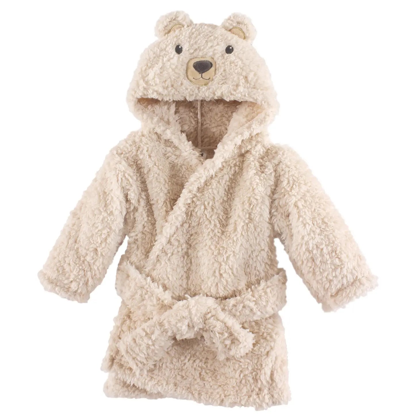 Cozy Bear Plush Baby Bathrobe