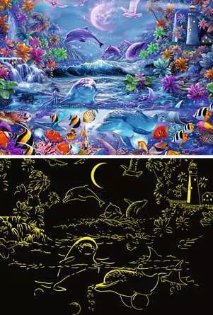 Ravensburger Moonlit Magic 500 Piece Glow Puzzle