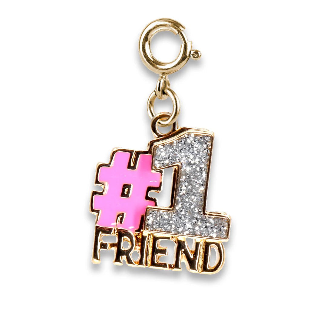 CHARM IT! Gold Glitter #1 Friend Charm