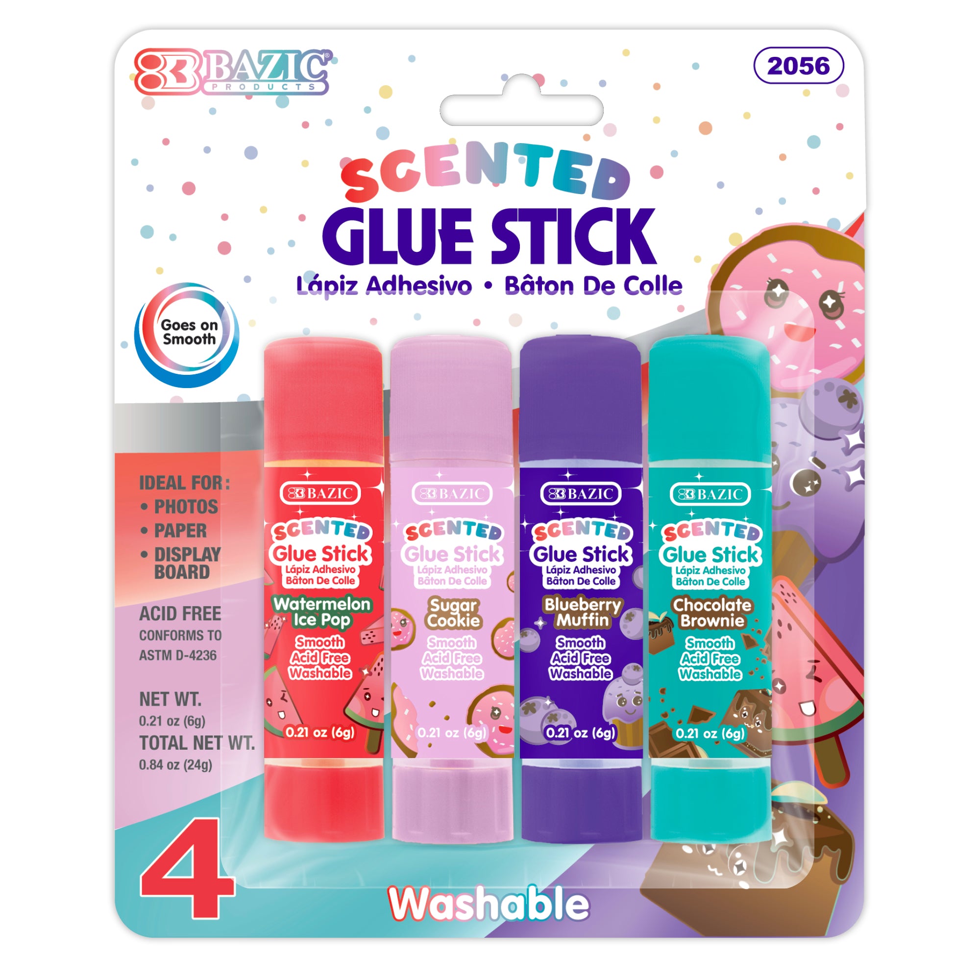 Scented Glue Sticks, Set of 4