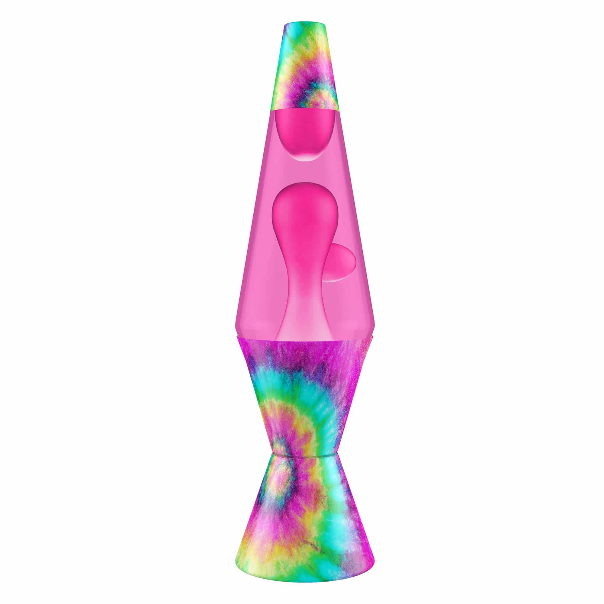 Tie Dye Pink Spiral Lava Lamp 14.5"