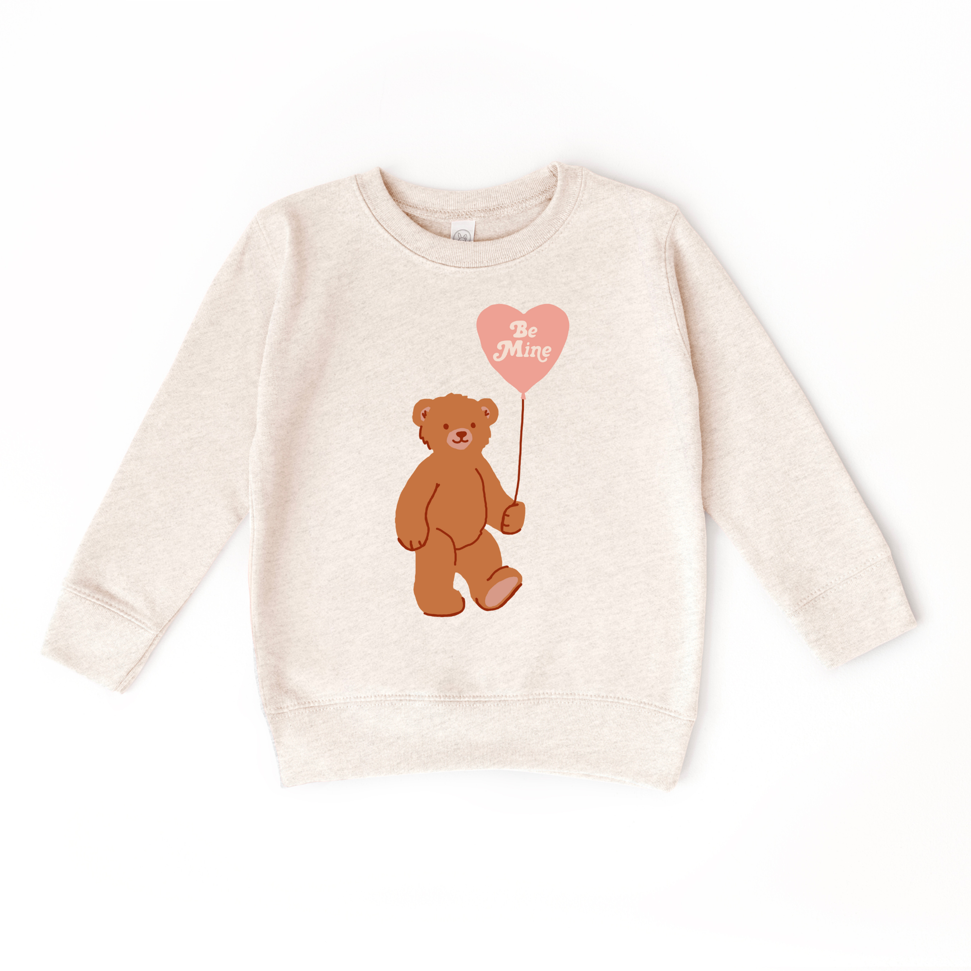 Be Mine Bear Balloon Valentine's Day Toddler Sweatshirt