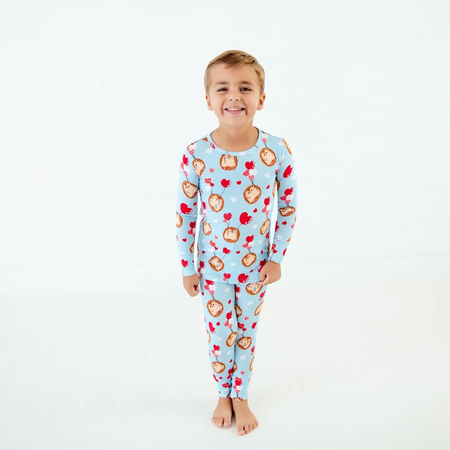 Hedgehog Valentine Two Piece Pajama Set