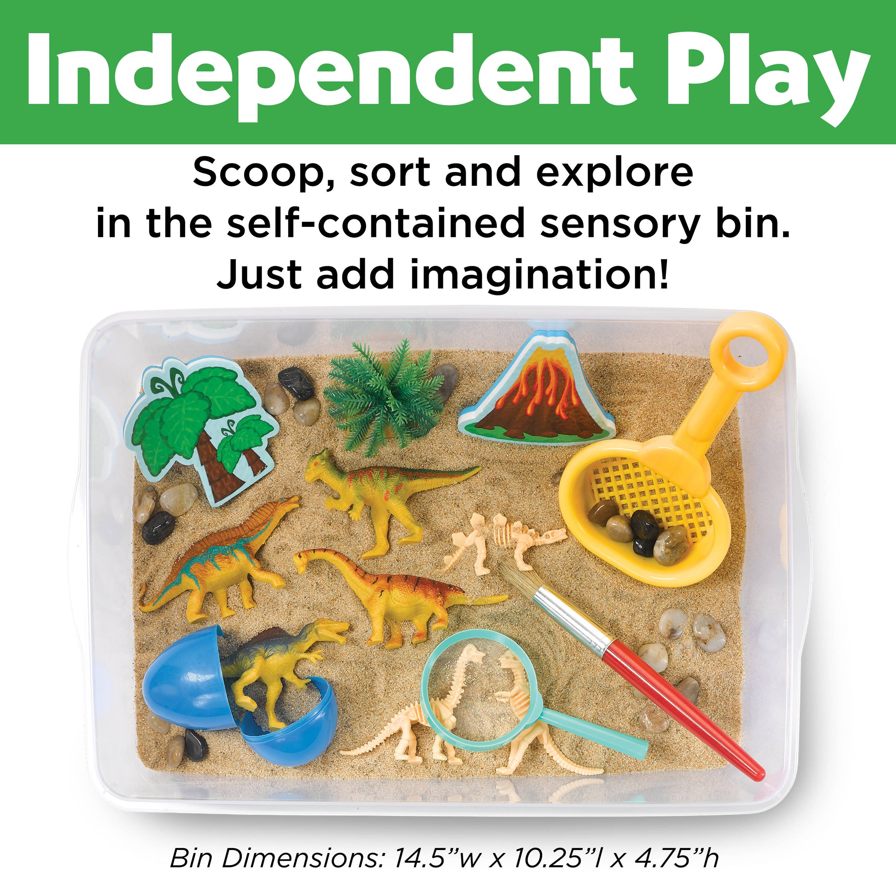 Sensory Bin Dinosaur Dig Activity Bin for Kids