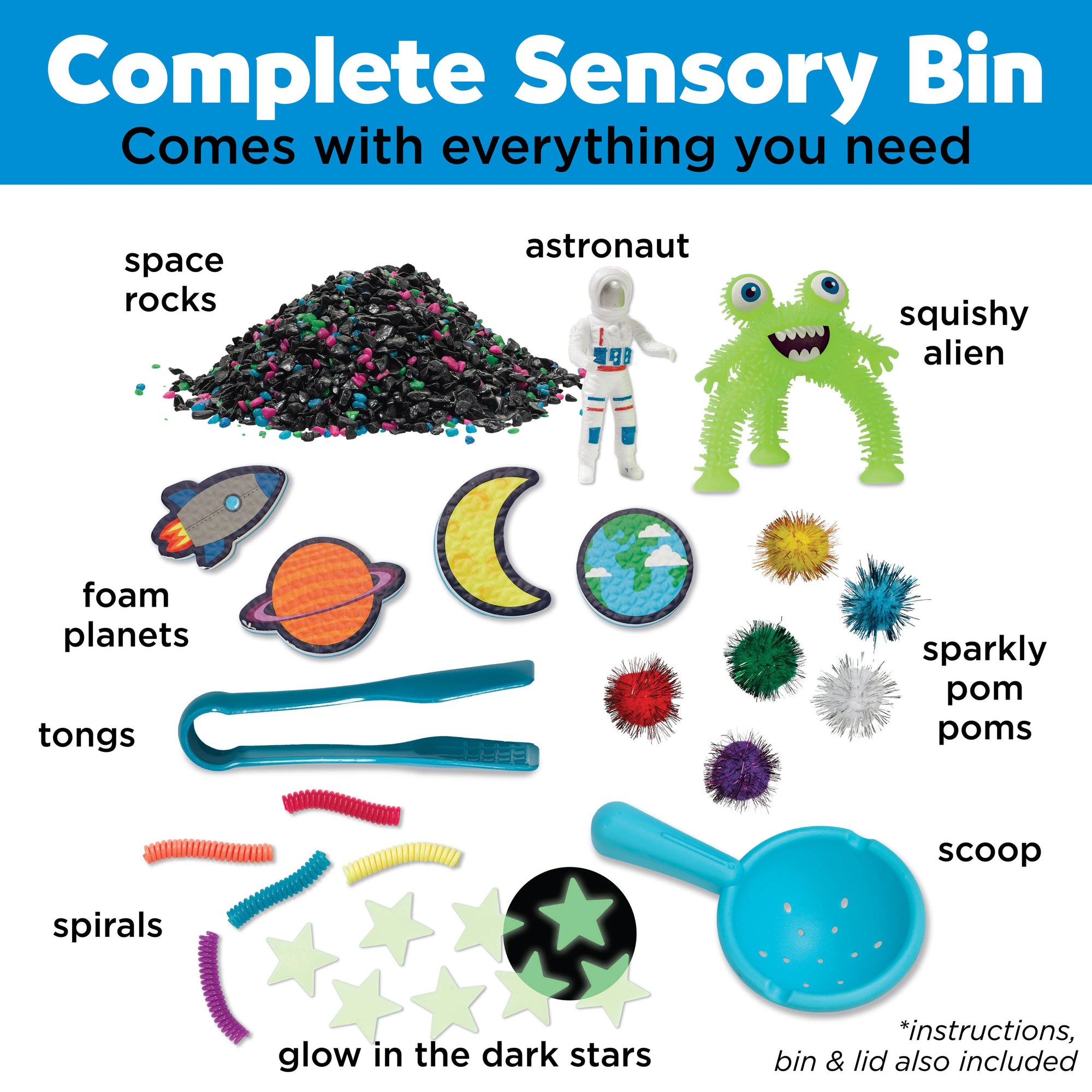 Sensory Bin Outer Space Activity Bin for Kids