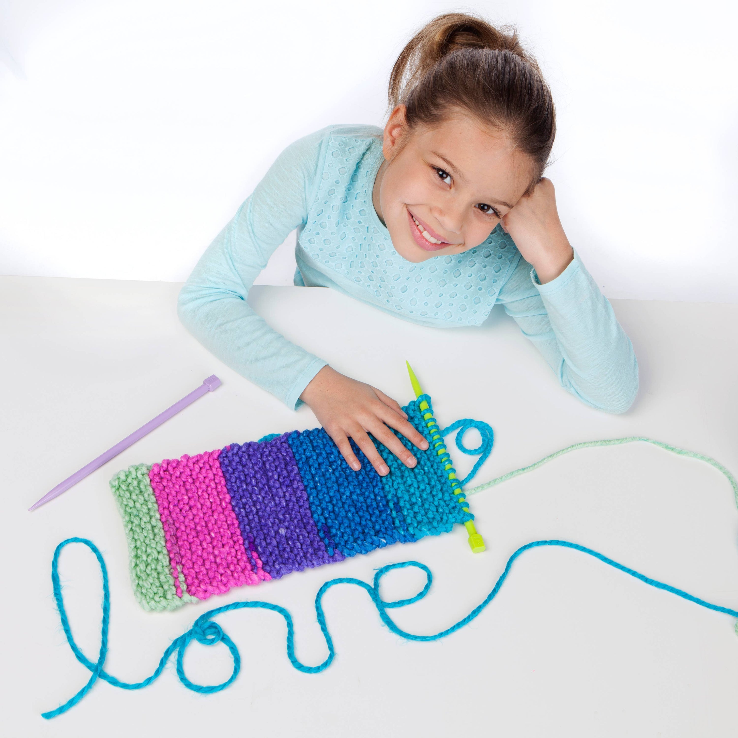 Learn to Knit a Pocket Scarf Craft Kit for Kids