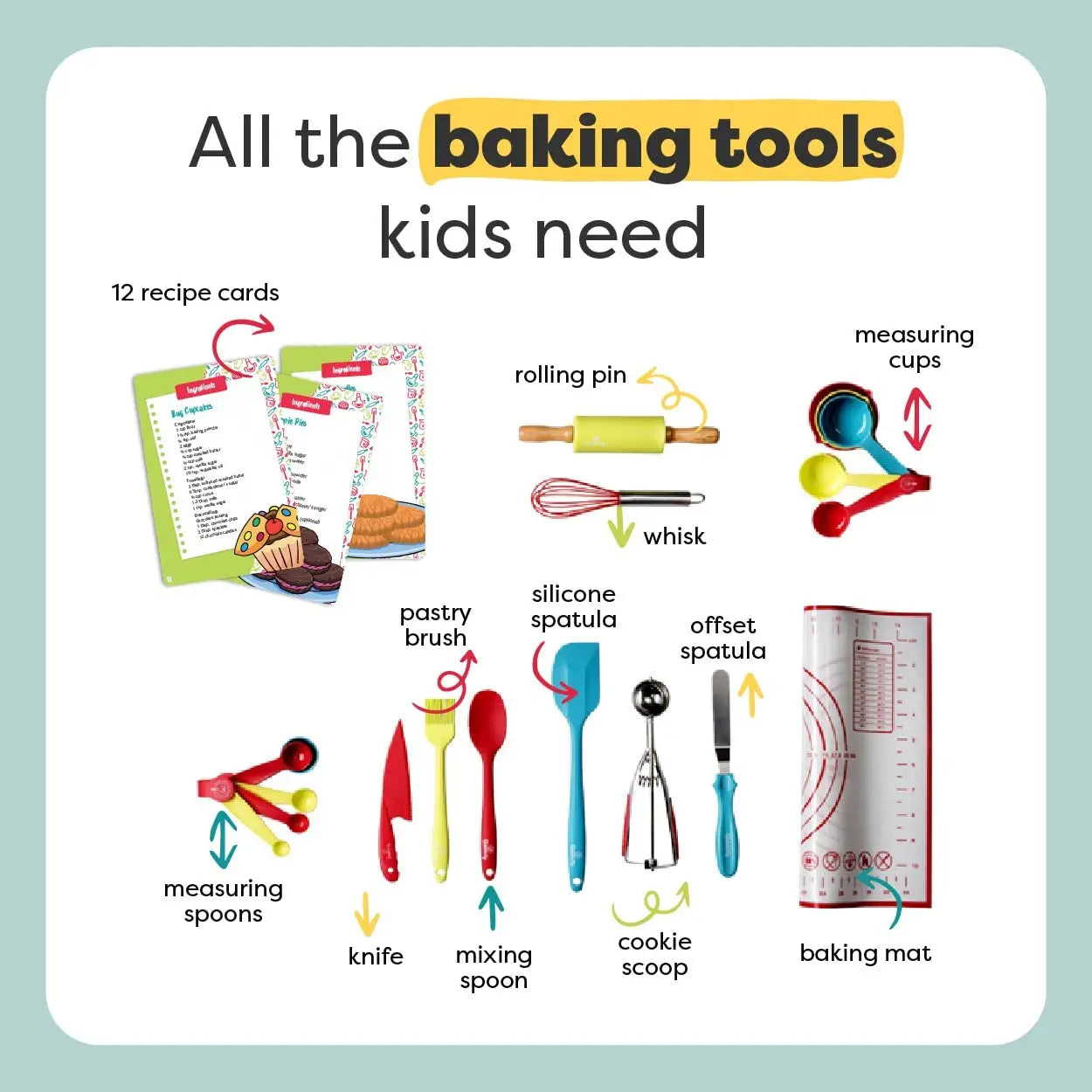 31 Piece Kids Cooking & Baking Set