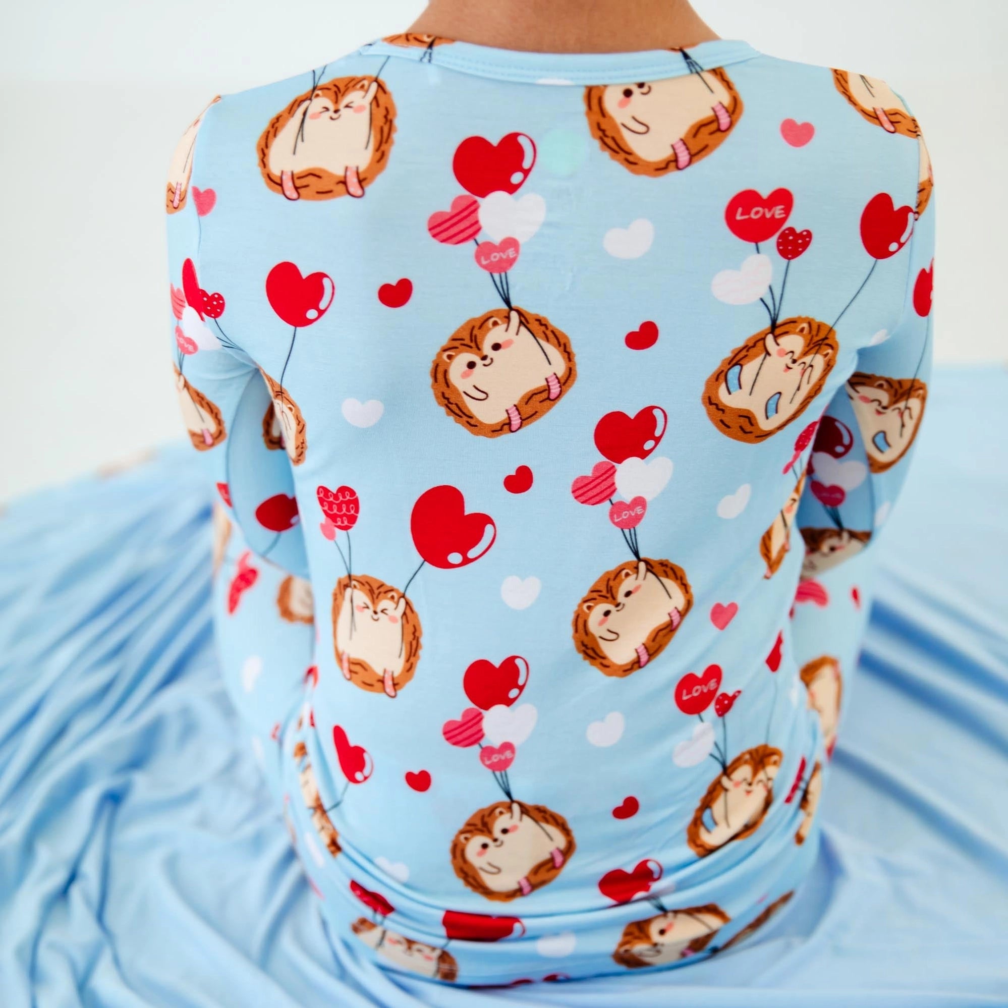 Hedgehog Valentine Two Piece Pajama Set