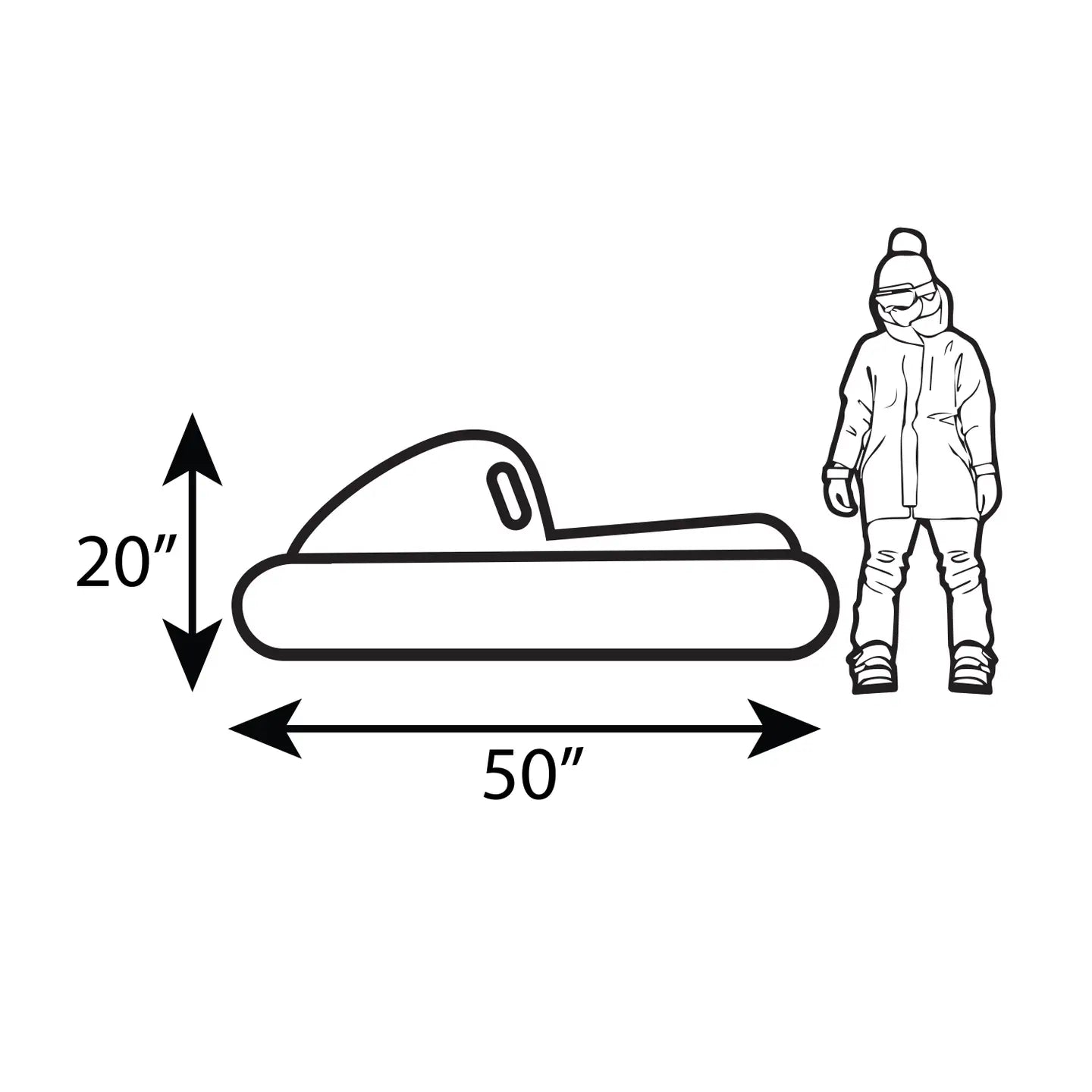 Inflatable Snowmobile Sled