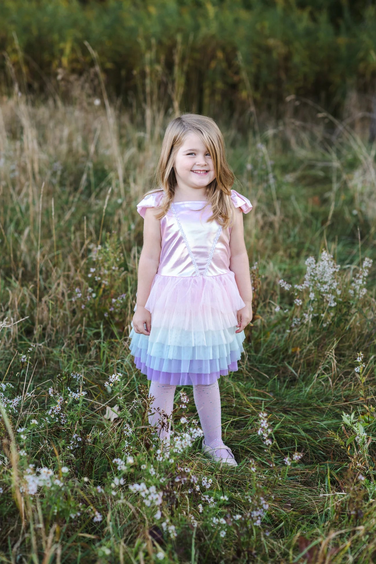 Rainbow Ruffle Tutu Dress - Size 5/6