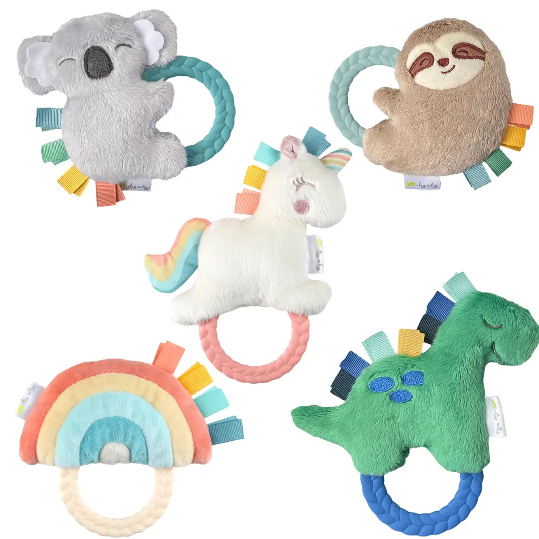 Itzy Ritzy Rattle Pal Plush Rattle Pal with Teether