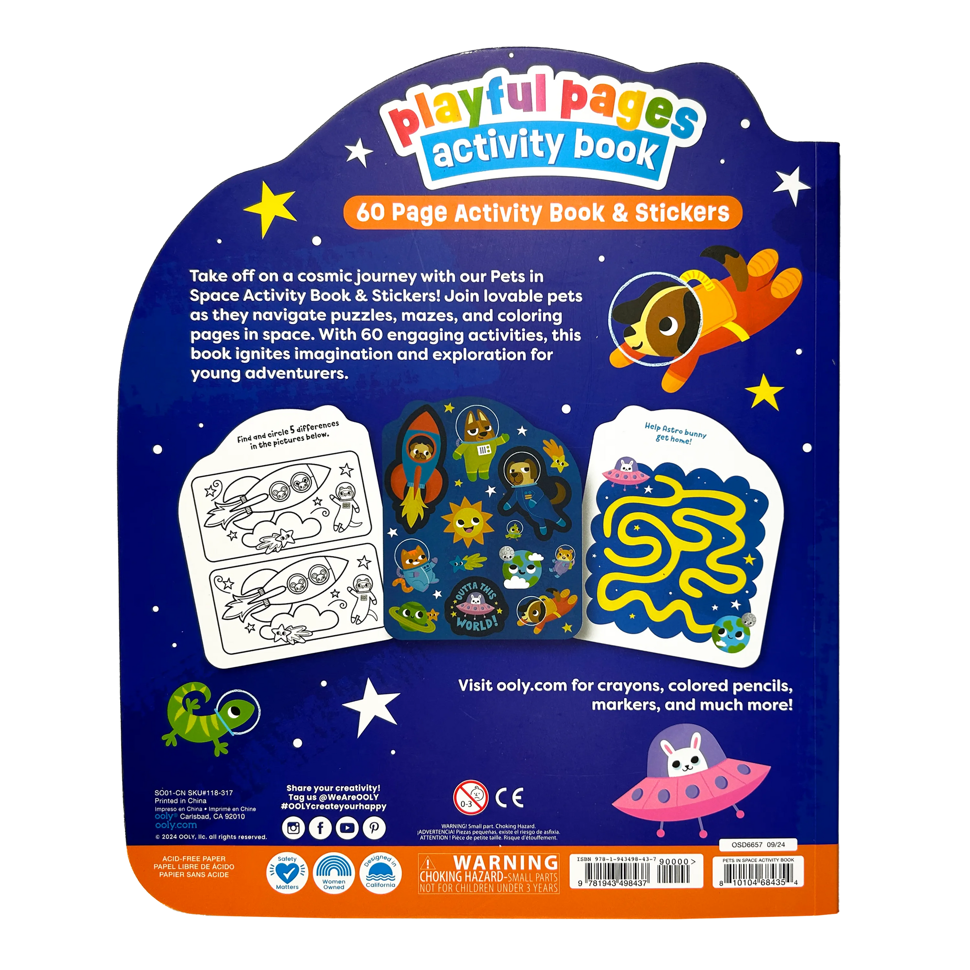 Playful Pages Activity Book - Pets in Space!