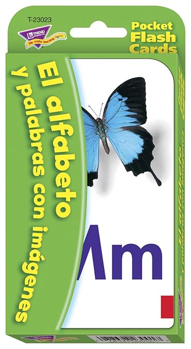 Alphabet/El Alfabeto (English/Spanish) Pocket Flash Cards