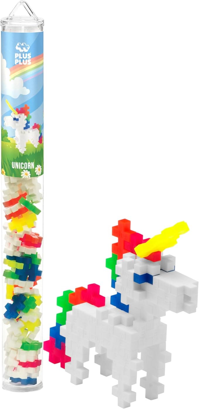 PLUS PLUS Mini Maker Tube Unicorn 70 Pieces