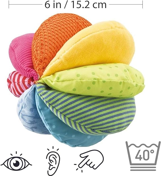 Haba - Rainbow Fabric Crinkle Baby Ball