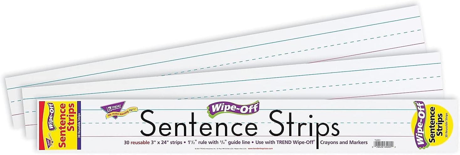 Wipe-Off Sentence Strips