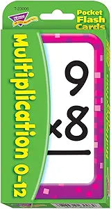 Multiplication 0-12 Pocket Flash Cards