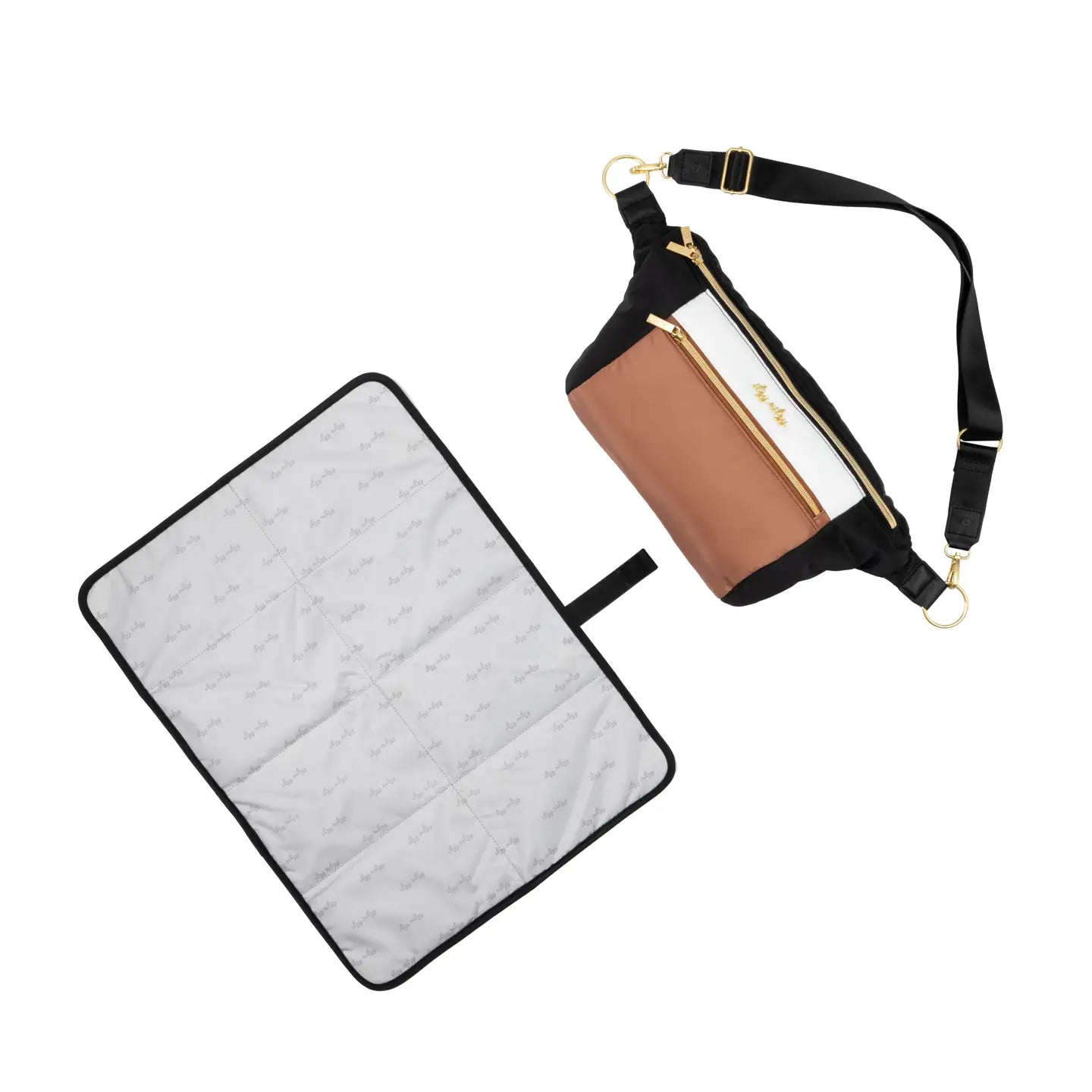 Itzy Ritzy Coffee & Cream Fanny Pack & Crossbody Diaper Bag