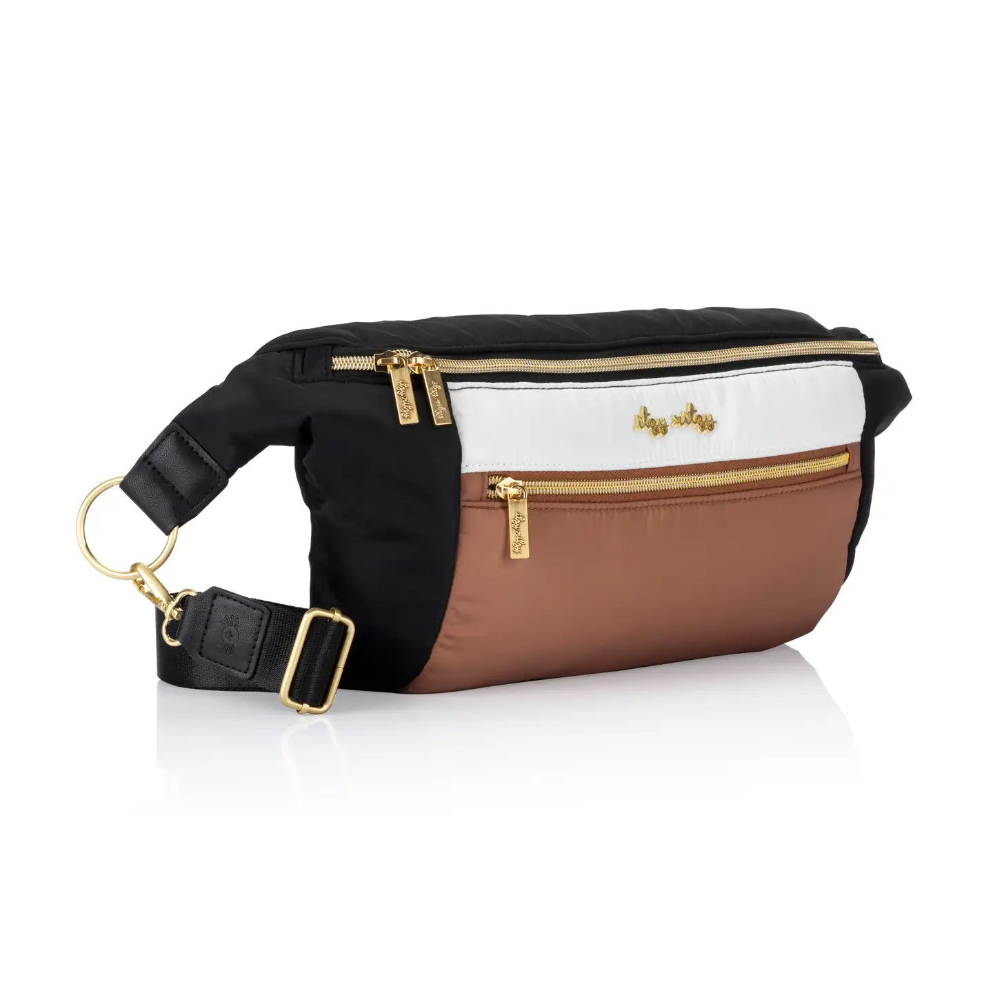 Itzy Ritzy Coffee & Cream Fanny Pack & Crossbody Diaper Bag