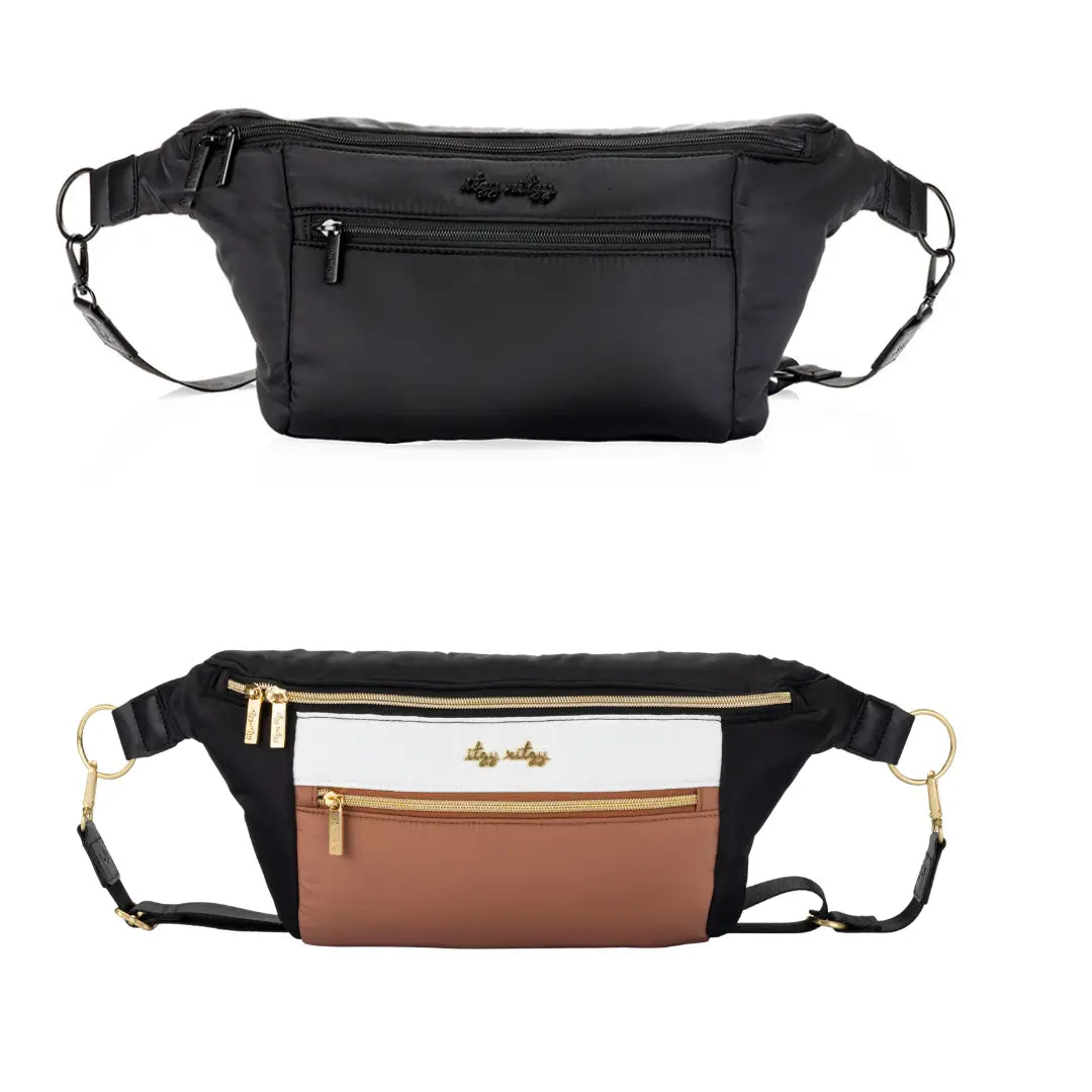 Itzy Ritzy Coffee & Cream Fanny Pack & Crossbody Diaper Bag