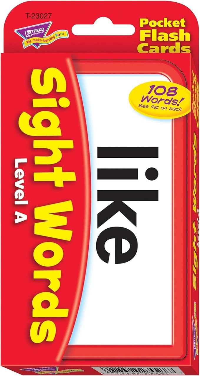 Sight Words Level A Pocket Flash Cards