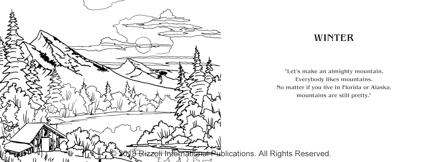 The Official Bob Ross Coloring Book