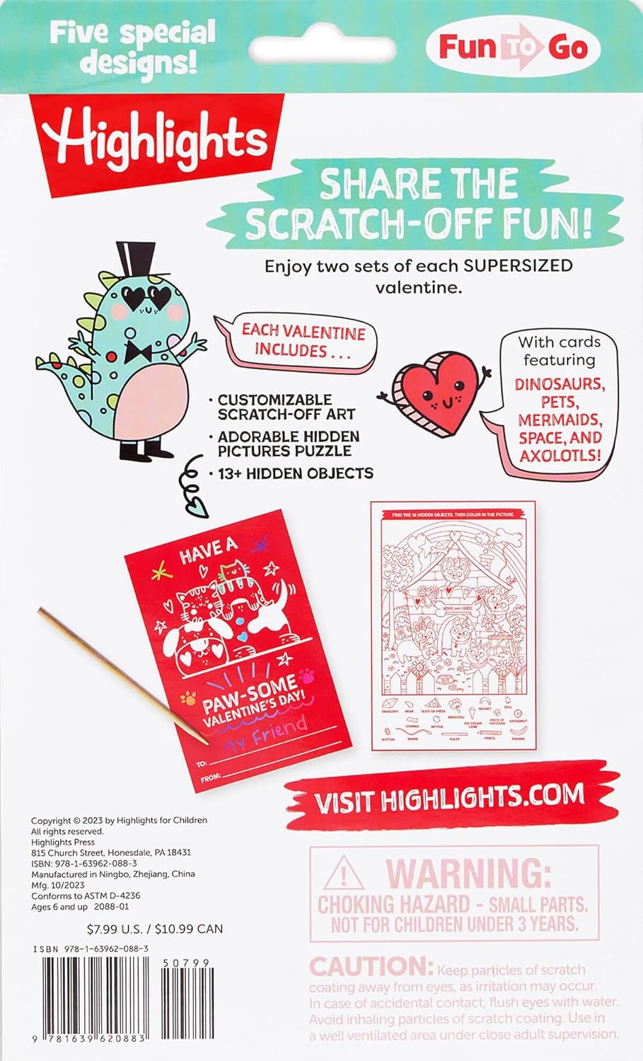 Highlights Scratch and Play Valentine's Hidden Pictures