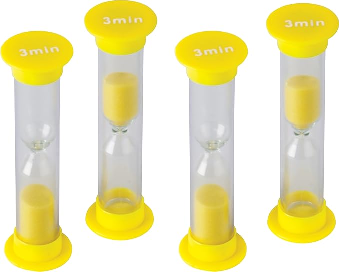 Sand Timer 3 Minutes Set of 4