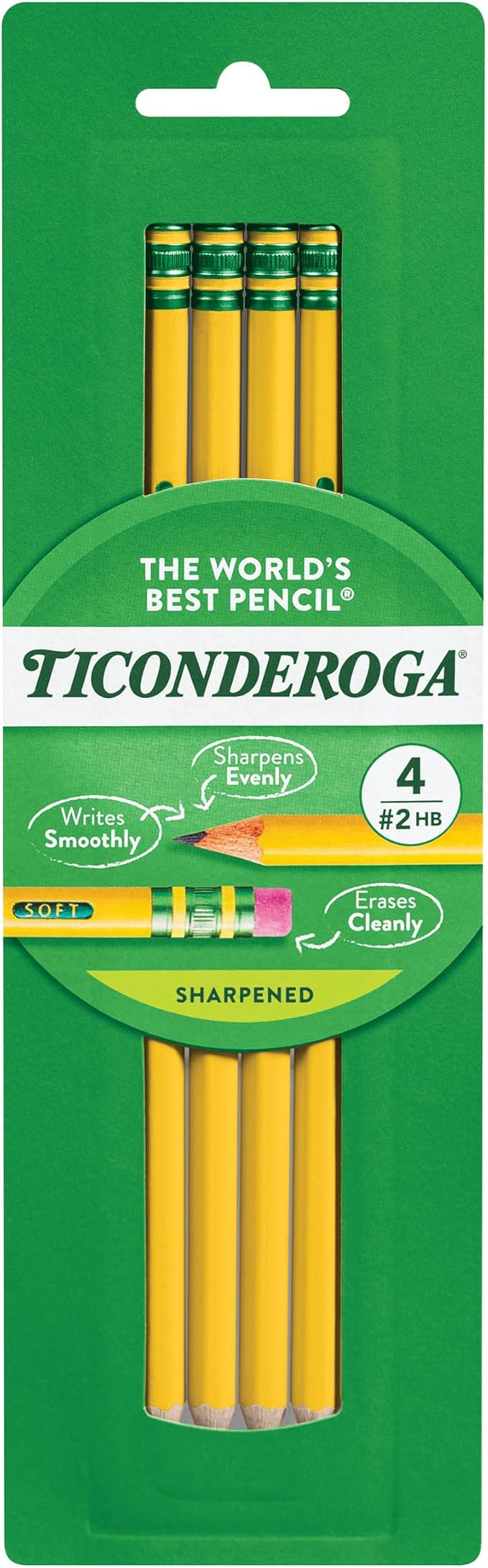 Dixon Ticonderoga #2 Pencil Pack Of 4