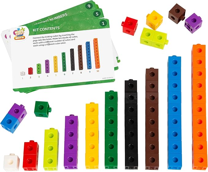 Thames & Kosmos Linking Cubes Math Kit With Activity Cards