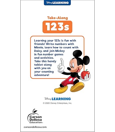 My Take-Along Tablet: Mickey & Friends 123s Activity Pad Preschool - Grade 1