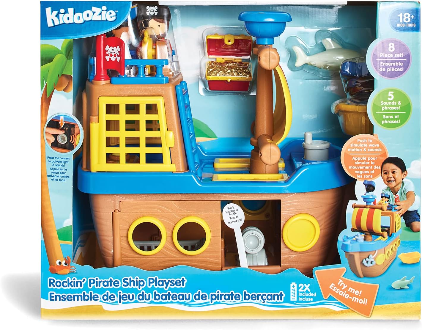 Kidoozie Rockin' Pirate Ship Playset