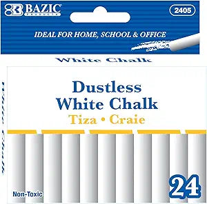 Bazic Dustless White Chalk