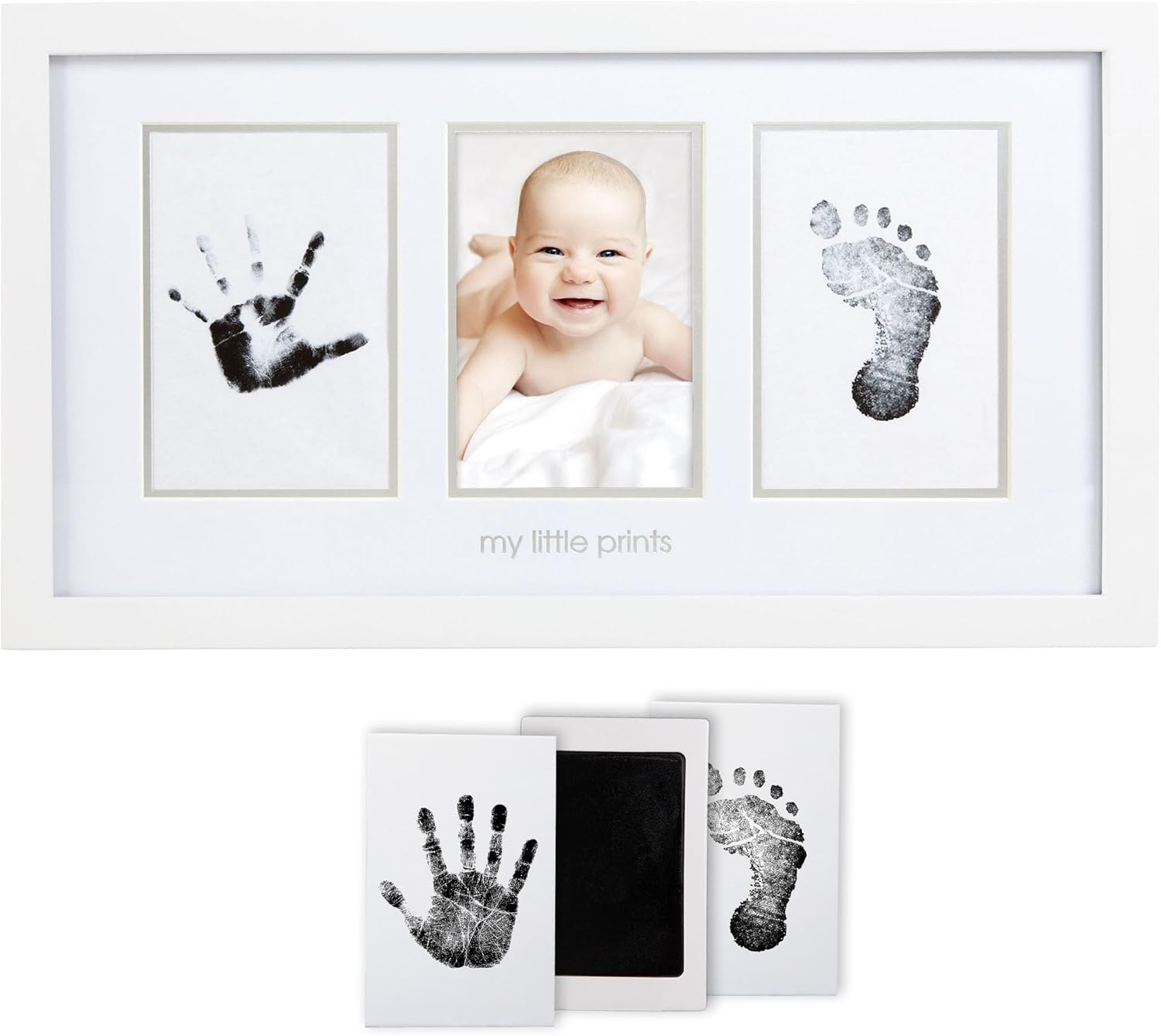 Babyprints Photo Wall Frame and Clean-Touch Ink Kit, White