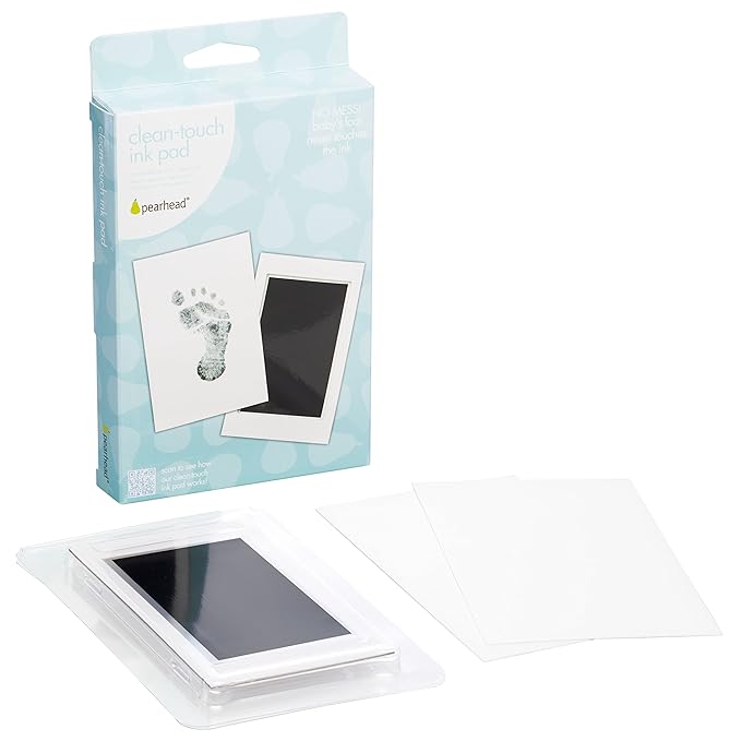 Baby Handprint or Footprint Clean-Touch Ink Pad Kit (Black)