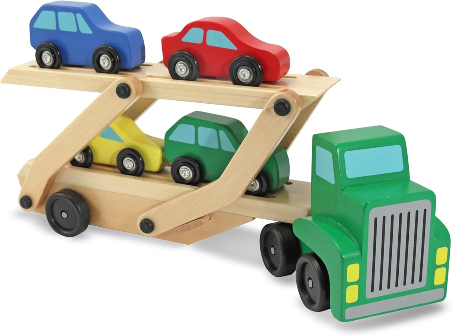 Melissa & Doug Car Carrier Truck & Cars Wooden Toy Set