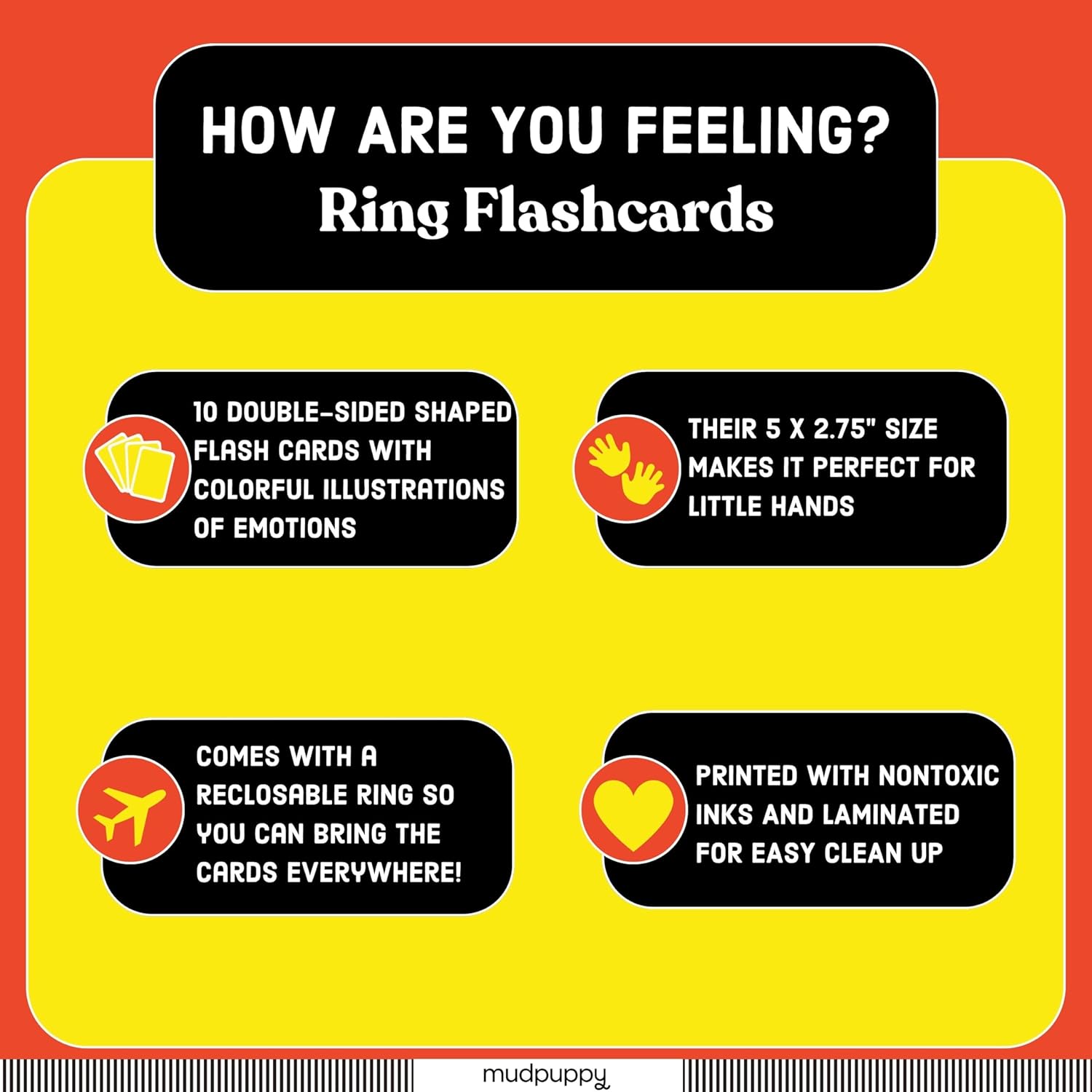 How Are You Feeling? Shaped Ring Flash Cards