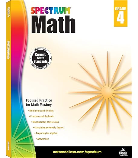 Spectrum Math Workbook Grade 4