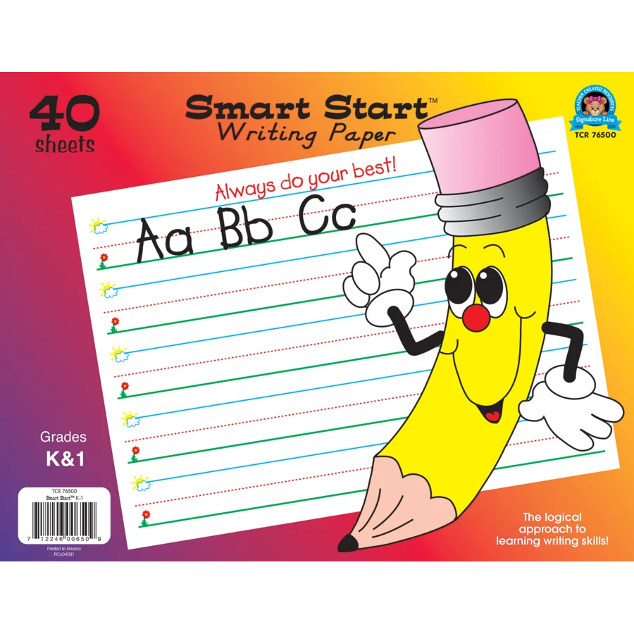 Smart Start K-1 Writing Paper: 40 Sheet Tablet