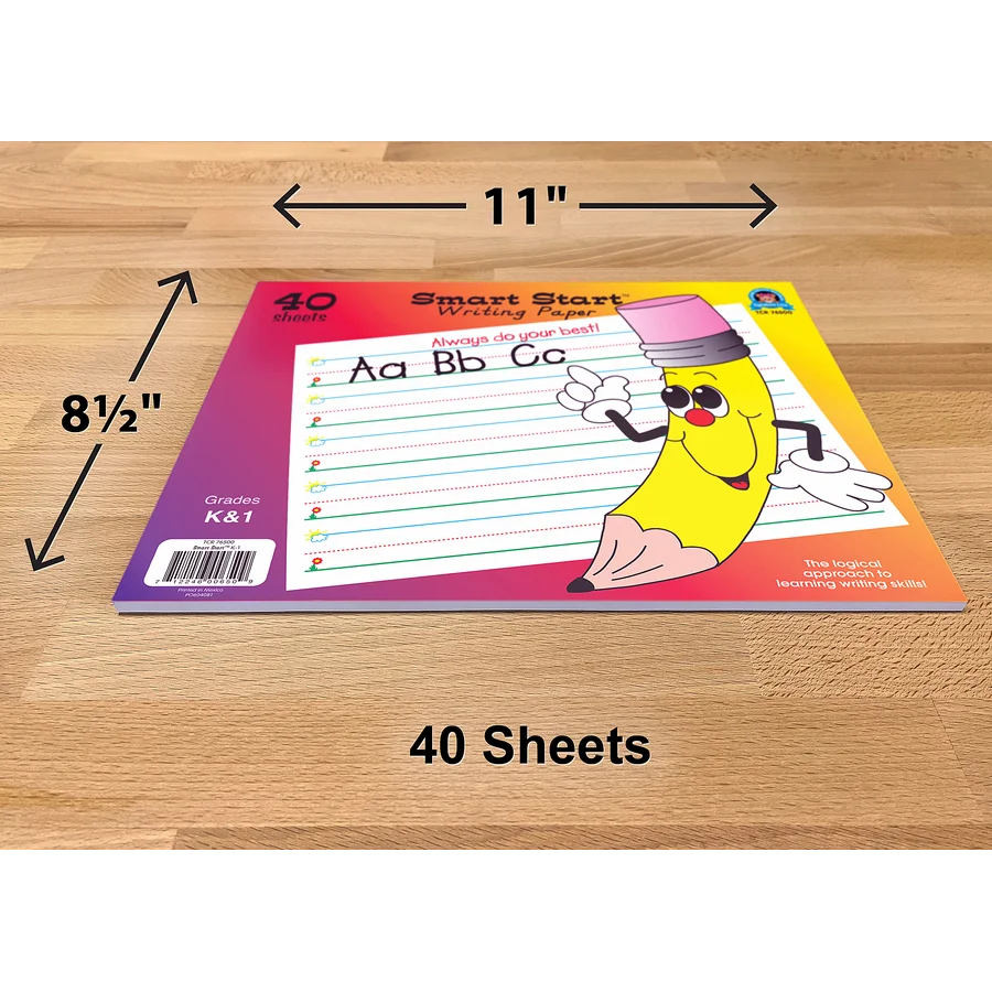 Smart Start K-1 Writing Paper: 40 Sheet Tablet