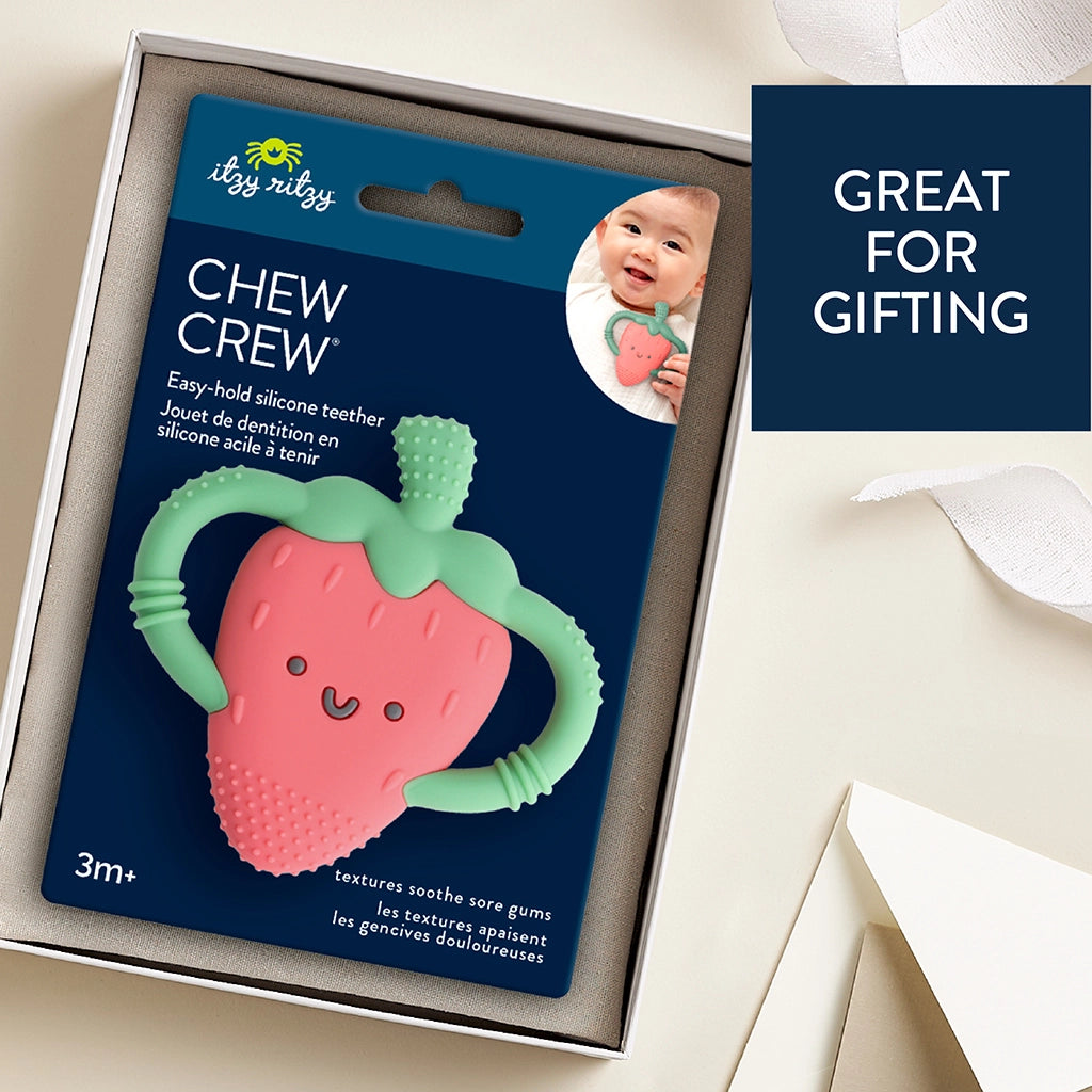 Itzy Ritzy Strawberry Chew Crew Teething Toy