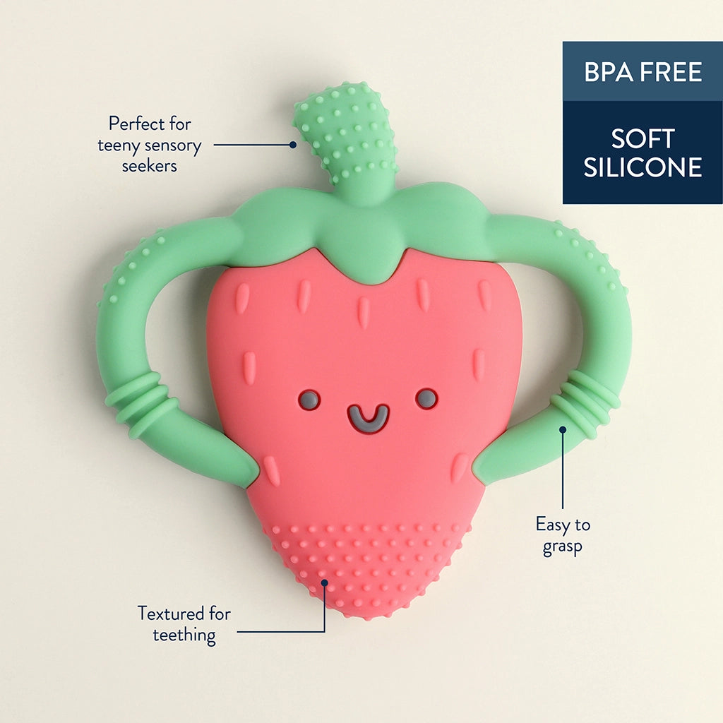 Itzy Ritzy Strawberry Chew Crew Teething Toy