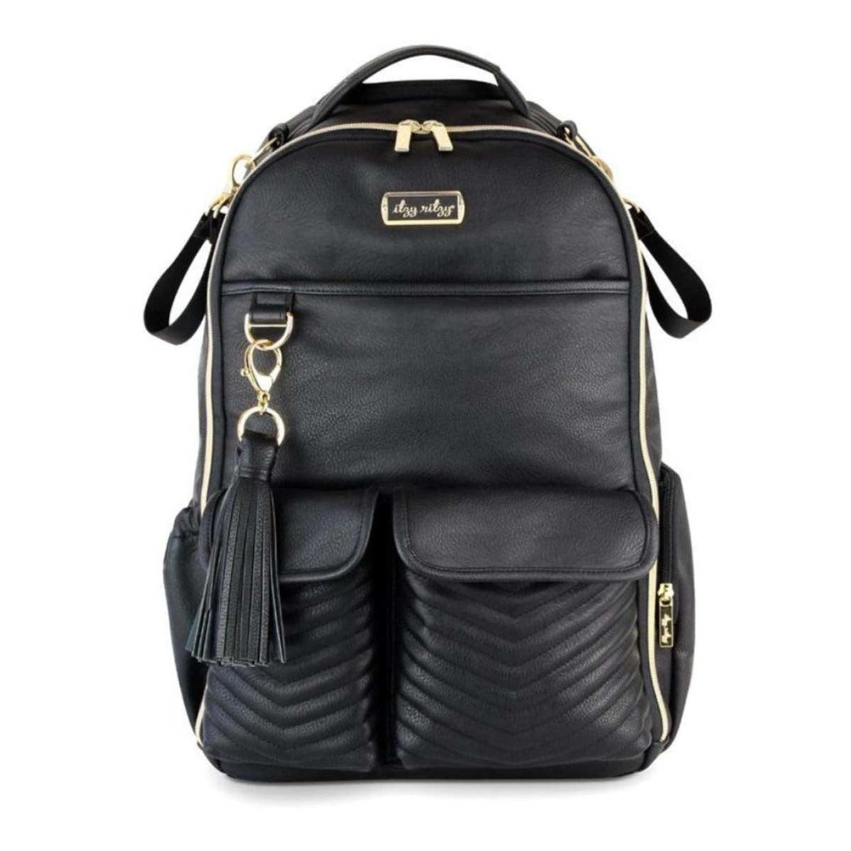 Itzy Ritzy Jetsetter Black Boss Backpack Diaper Bag