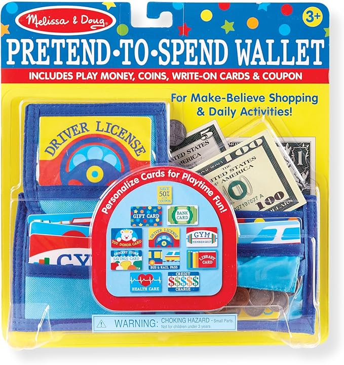 Melissa & Doug Pretend-to-Spend Wallet