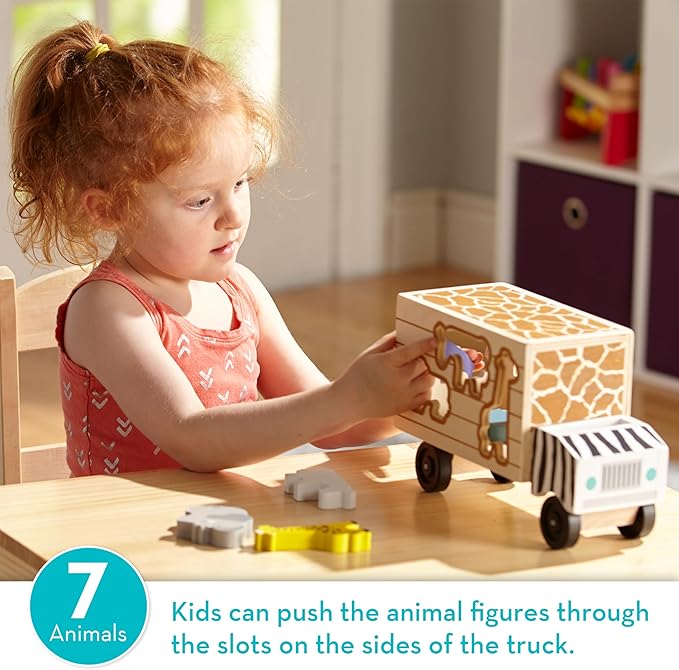 Melissa & Doug Animal Rescue Shape-Sorting Truck