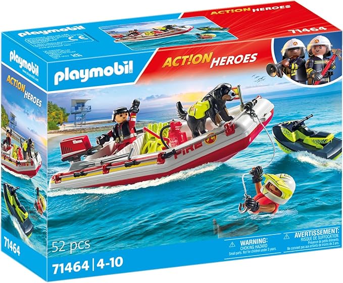 Playmobil Action Heros Fireboat with Aqua Scooter