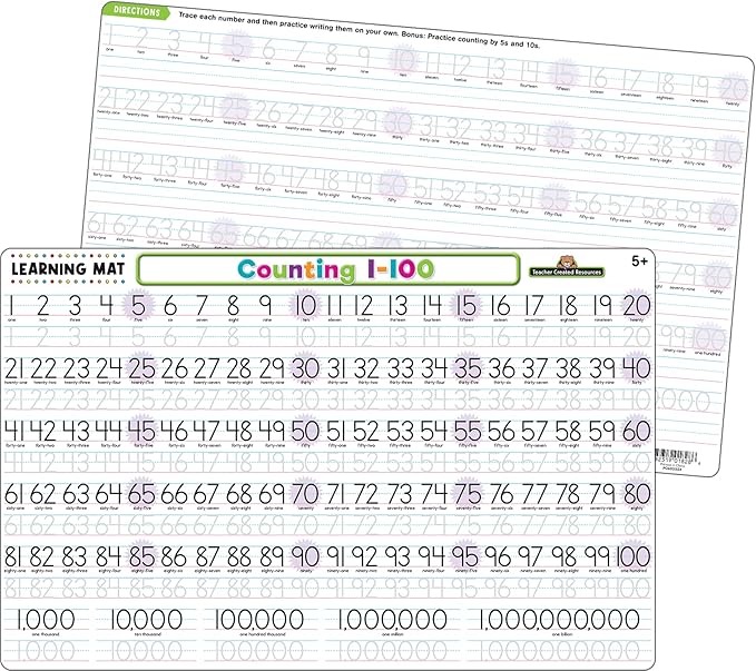 TCR Learning Mat - Counting 1-100